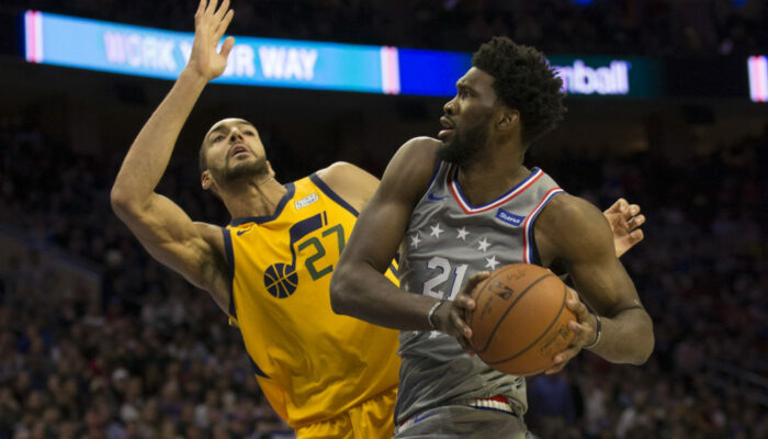 Rudy Gobert et Joel Embiid NBA