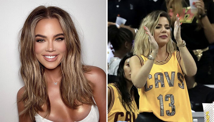 La célèbre top-model Khloe Kardashian, ici applaudissant lors d’un match des Cleveland Cavaliers, vient de recevoir un cadeau de la part d’une autre franchise NBA