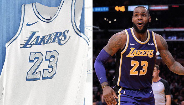 Le nouveau maillot City Edition des Los Angeles Lakers, qui sidère ici la superstar NBA LeBron James, n’est pas le seul nouveau design révélé par la franchise