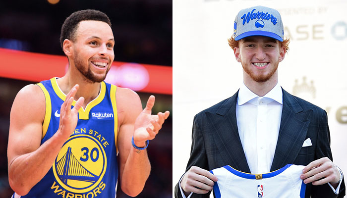 La superstar NBA des Golden State Warriors, Stephen Curry, impressionné par le rookie de la franchise californienne, Niccolo Mannion