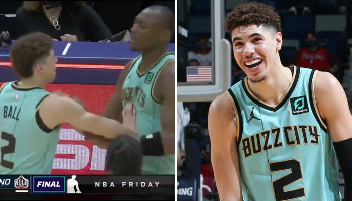 Bismack Biyombo et LaMelo Ball se sont accrochés après la rencontre face aux Pelicans