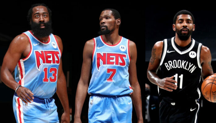 James Harden, Kyrie Irving, Kevin Durant des Brooklyn Nets