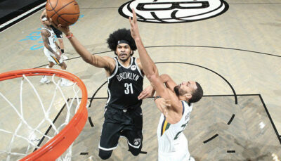 NBA – La réaction culte de Jarrett Allen après avoir détruit Gobert