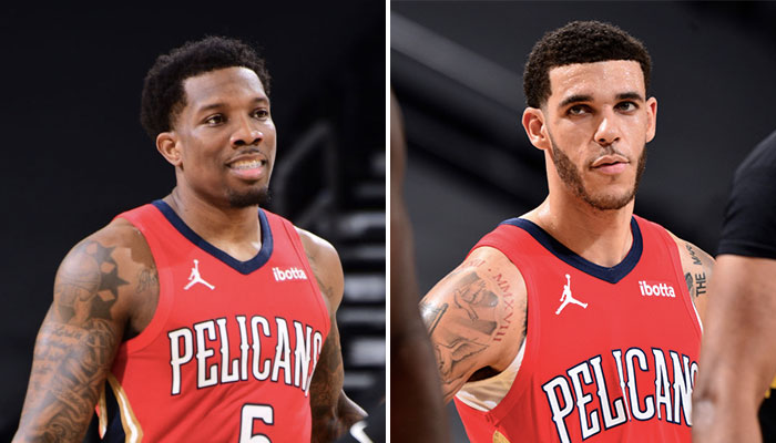 Les deux arrières NBA des New Orleans Pelicans, Eric Bledsoe (gauche) et Lonzo Ball (droite), ont livré une performance « phénoménale » face aux Toronto Raptors, dixit leur entraineur Stan Van Gundy