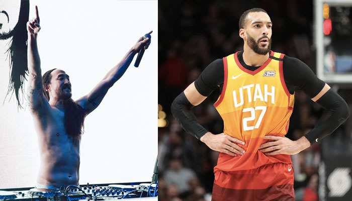 Steve Aoki fait un compliment à Rudy Gobert en NBA