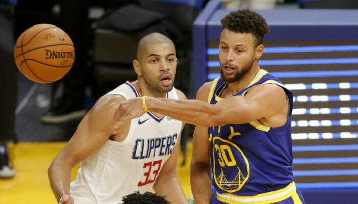 Nicolas Batum Stephen Curry Los Angeles Clippers Golden State Warriors