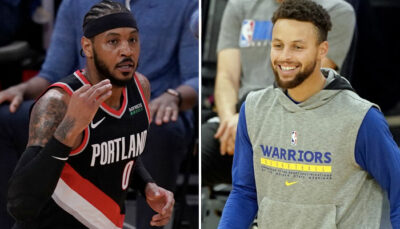 NBA – Steph Curry admiratif devant un gros move de Carmelo Anthony