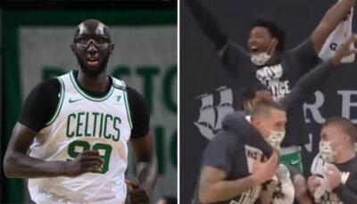 NBA – Tacko Fall plante un missile WTF longue distance, le banc en furie !