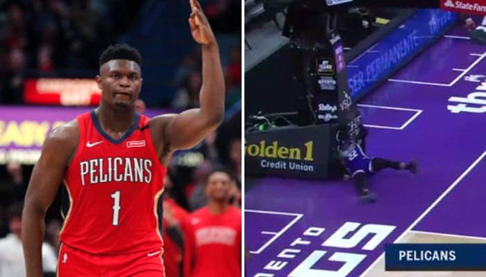 Trop puissant, Zion envoie valser un adversaire sur plusieurs mètres ! NBA