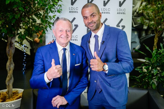 Jean-Michel Aulas et Tony Parker