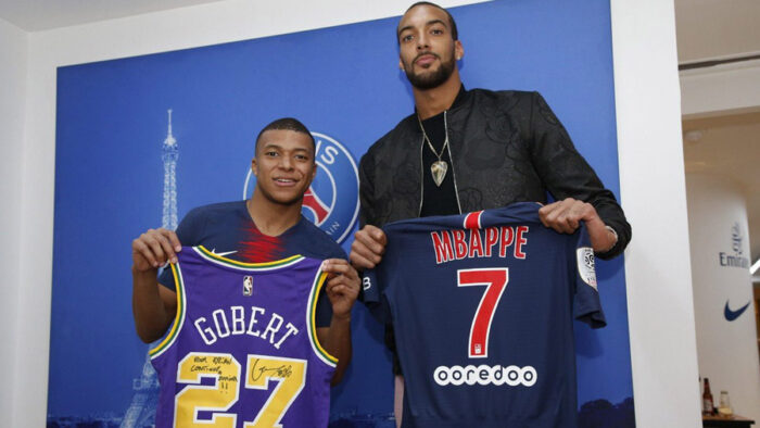 Rudy Gobert et Kylian Mbappe