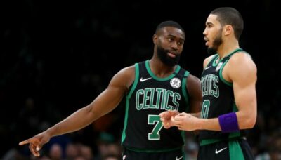 NBA – Marcus Smart dégomme Jaylen Brown et Jayson Tatum !