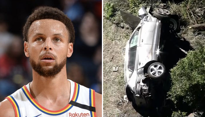 Tiger Woods accident de voiture Stephen Curry NBA