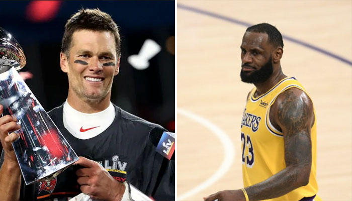 LeBron James (NBA) et Tom Brady (NFL)