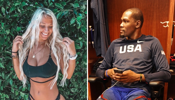 La superstar NBA des Brooklyn Nets, Kevin Durant, a encore été paerçu par les internautes en train de flirter avec l'Instagrameuse Brooke Thomas via des likes à répétition