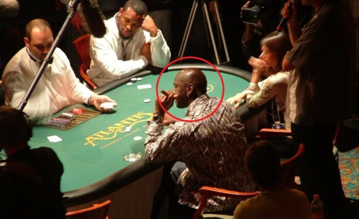 Michael Jordan en plein gambling