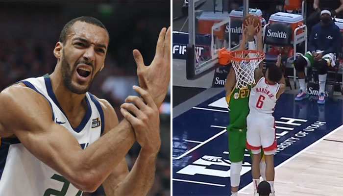 Rudy Gobert se fait salement contrer au cercle ! NBA