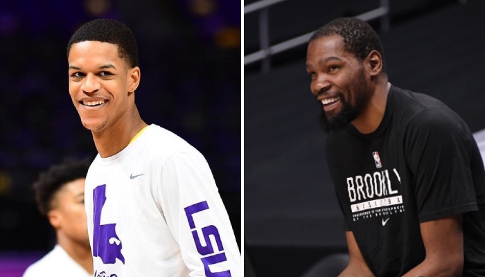 L'intérieur espoir NCAA des LSU Tigers, Shareef O'Neal, a réagi à la rixe virtuelle qui a récemment opposé la star NBA de Brooklyn Nets, Kevin Durant, à la rappeuse Kash Doll