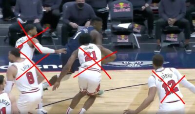 NBA – Zion remonte tout le terrain, bulldoze 4 Bulls et pose un poster de mammouth !