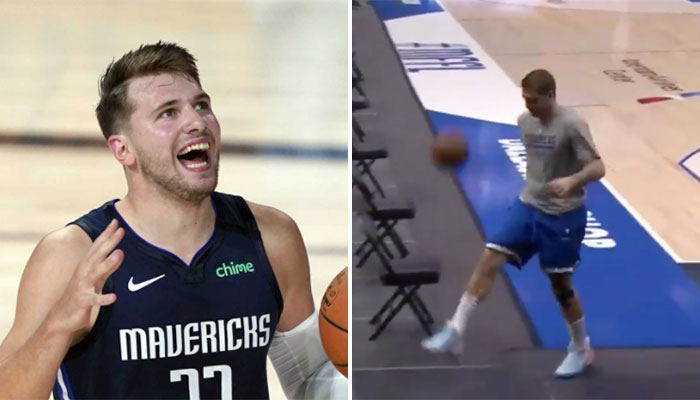 Luka Doncic met un tir inhumain quasiment depuis le vestiaire ! NBA