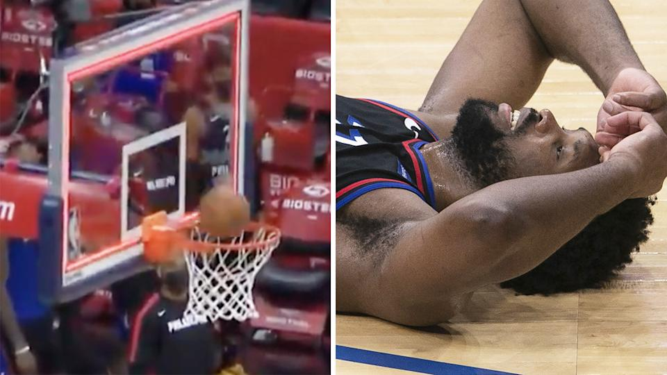 La superstar NBA des Philadelphia 76ers, Joel Embiid, a été tout proche d'inscrire le tir de la saison face aux Suns, et a réagi à son raté rageant