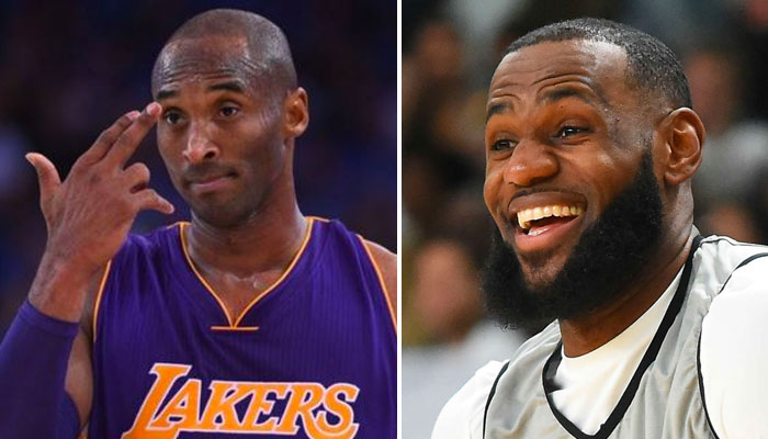 LeBron James NBA mort de rire devant un souvenir de Kobe Bryant