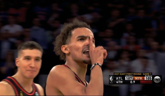 Trae Young au buzzer face aux Knicks