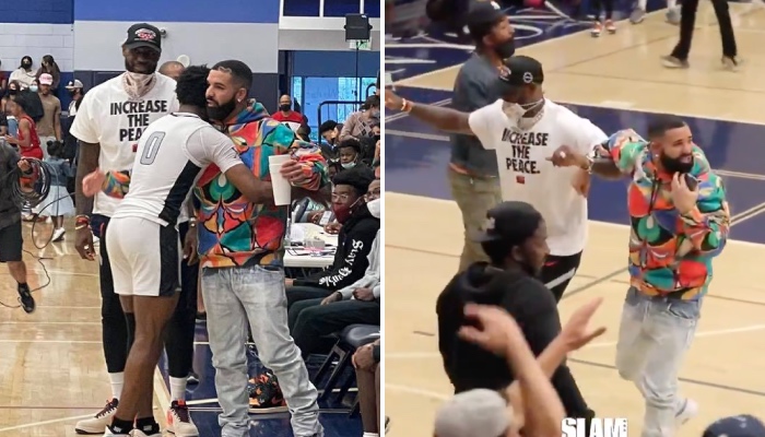 NBA/HS - LeBron et Drake disjonctent pendant le match de Bronny