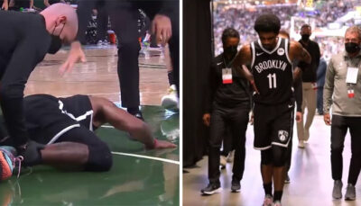 NBA – Scénario catastrophe, Kyrie sort après une très vilaine chute !