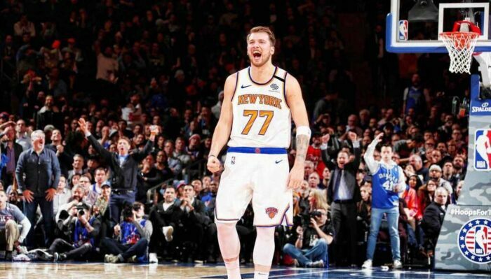 Luka Doncic sous un jersey des Knicks