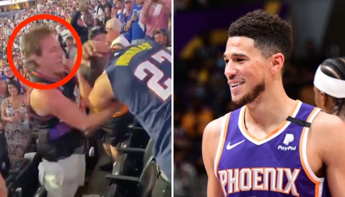 La star NBA des Phoenix Suns, Devin Booker, s'est adressé au fan devenu viral pour sa bagarre avec un supporter des Denver Nuggets