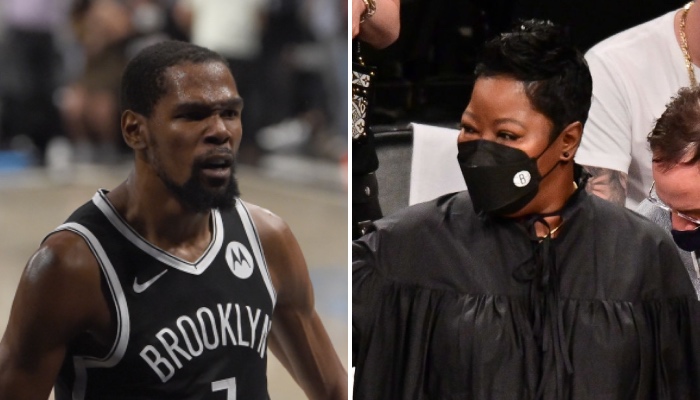 La mère du la superstar NBA des Brooklyn Nets, Kevin Durant, a répondu volontiers aux avances ironiques d'un joueur des Milwaukee Bucks lors du match 7 entre les deux équipes