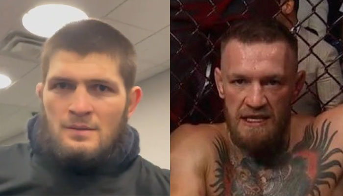 Les superstars de l'UFC, Khabib Nurmagomedov (gauche) et Conor McGregor (droite)