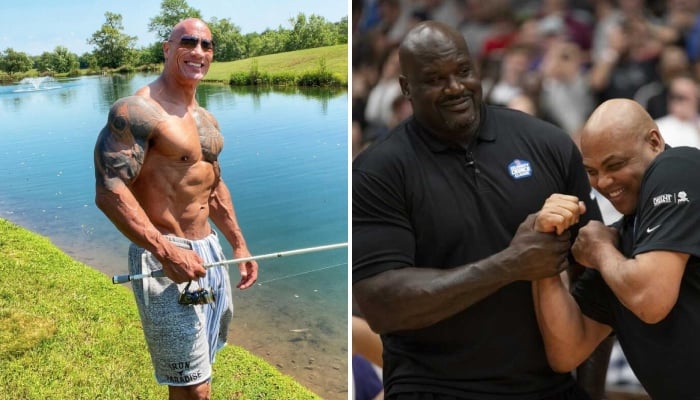 Une vielle photo de The Rock, Charles Barkley, et Shaquille O'Nela est ressortie