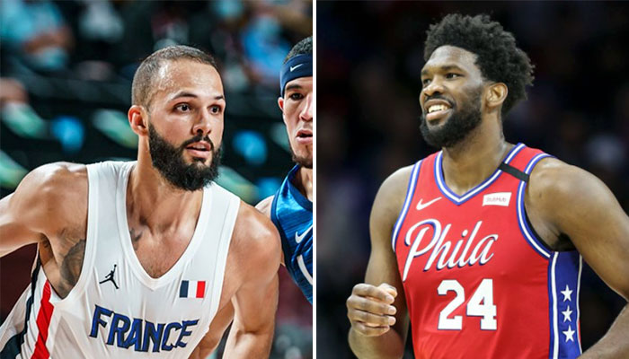 Evan Fournier et Joel Embiid