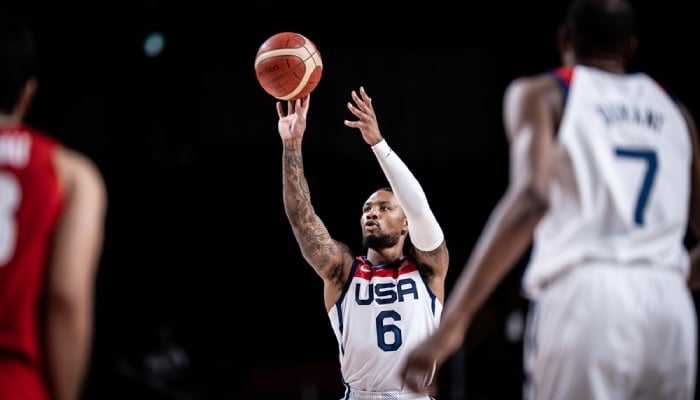 La superstar NBA des Portland Trail Blazers, Damian Lillard, a signé une carton face à l'Iran sous les couleurs de Team USA, dans le cadre des Jeux olympiques de Tokyo 2020