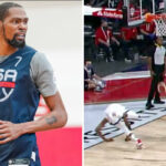 NBA – Team USA perd d’entrée, Kevin Durant salement contré au cercle !