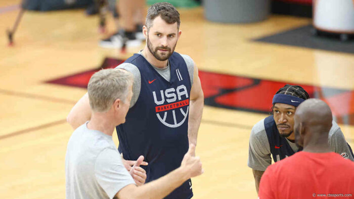 Kevin Love avec Steve Kerr à Team USA