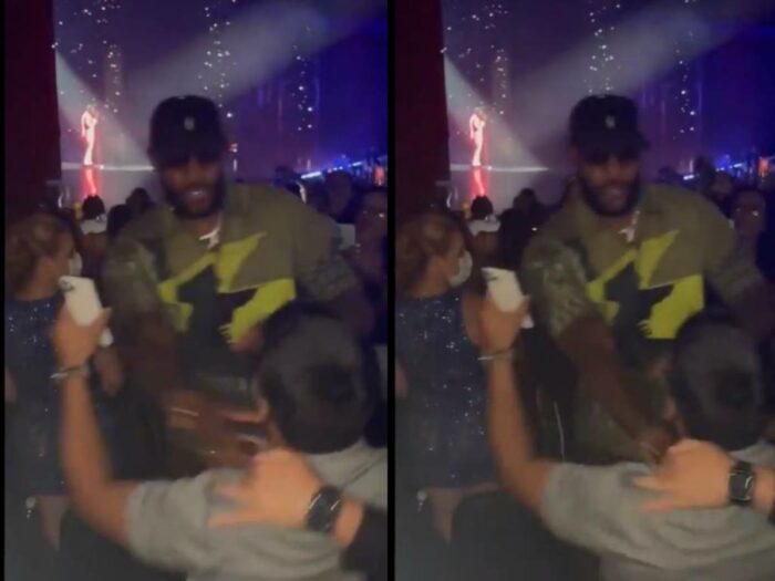 LeBron James repousse un fan au concert d'Usher