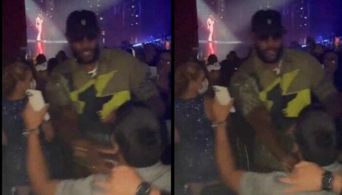LeBron James repousse un fan au concert d'Usher