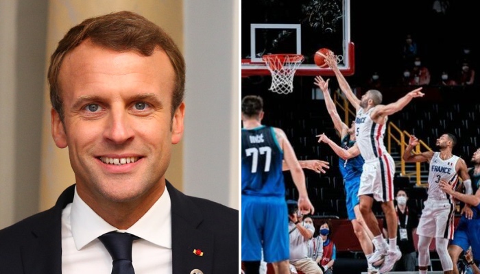 Emmanuel Macron a félicité Nicolas Batum pour son contre