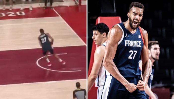 Rudy Gobert pose un 360 degrés