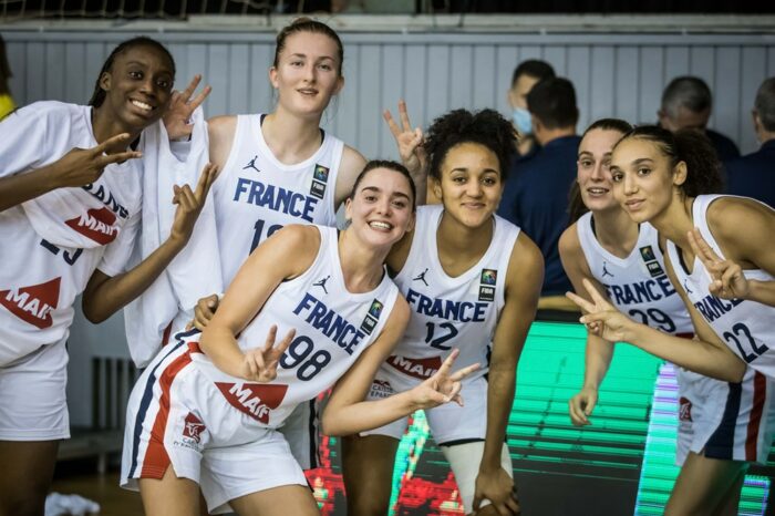 Les Françaises après leur victoire face à l'Egypte