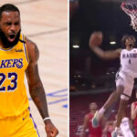 NBA – Bluffé, LeBron réagit à l’énorme dunk du rookie de Portland !