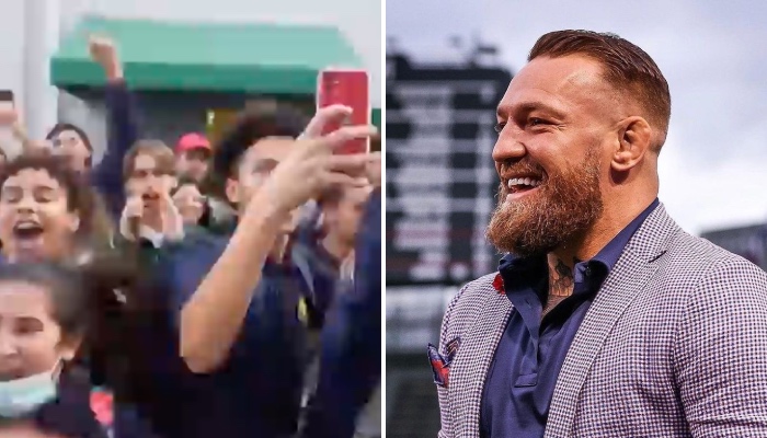 La star de l'UFC, Conor McGregor, a provoqué des scènes de folie lors de sa récente visite dans le lycée américain de Mater Academy Charter, en Floride