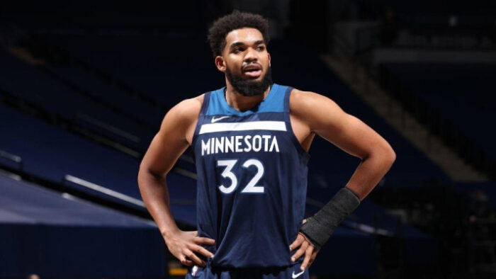 NBA Karl-Anthony Towns a l'air blasé