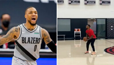 NBA – La séquence totalement folle de Damian Lillard à l’entraînement !