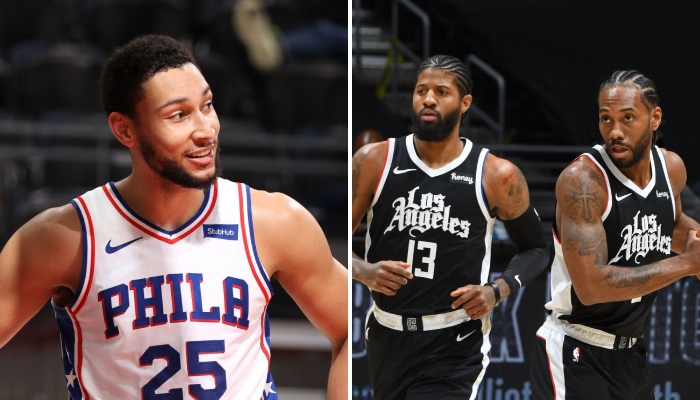 La star NBA des Philadelphia 76ers, Ben Simmons, pourrait faire équipe avec Paul George et Kawhi Leonard aux Los Angeles Clippers, via un échange à 5 joueur