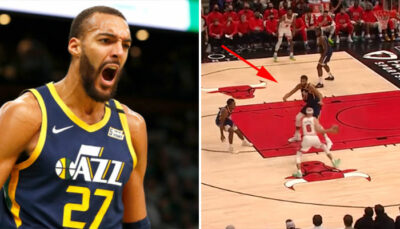 NBA – Rudy Gobert se fait salement enrhumer au panier par Alex Caruso !