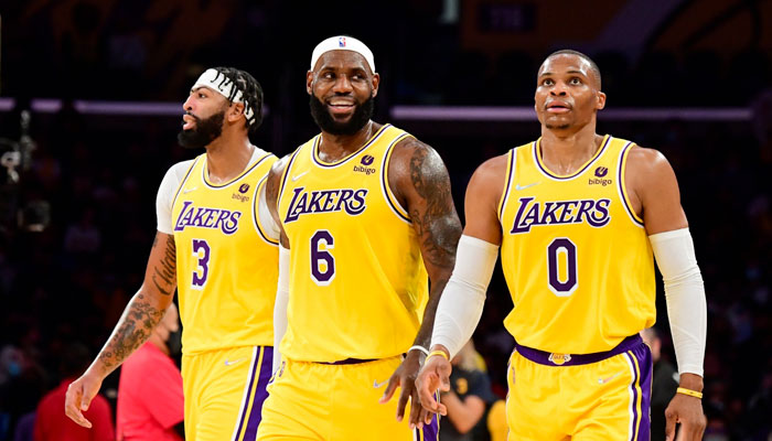 Russell Westbrook, LeBron James et Anthony Davis pour leur premier match ensemble NBA